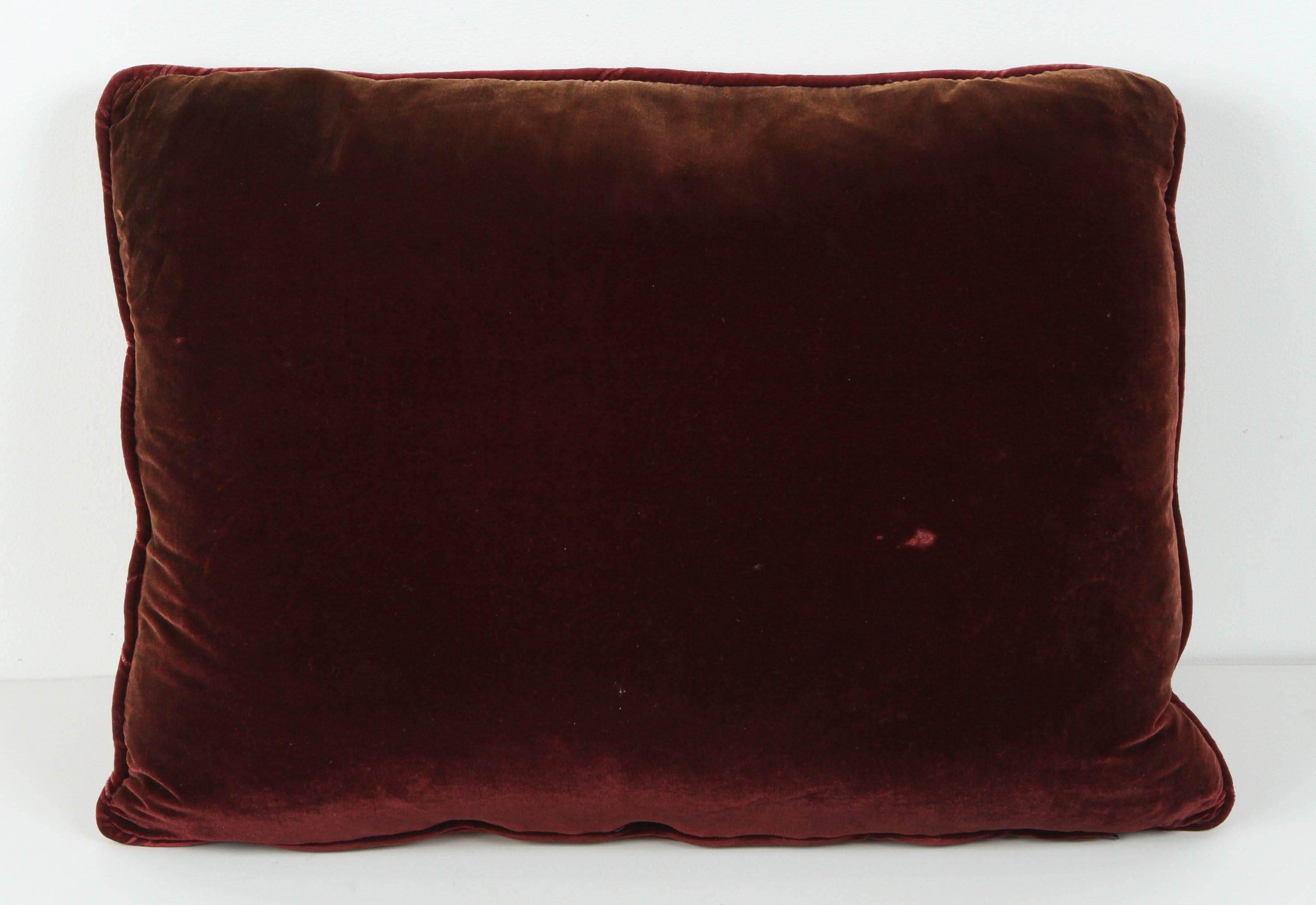 Antique Turkish Ottoman Silk Pillows with Metallic Threads a Pair 13