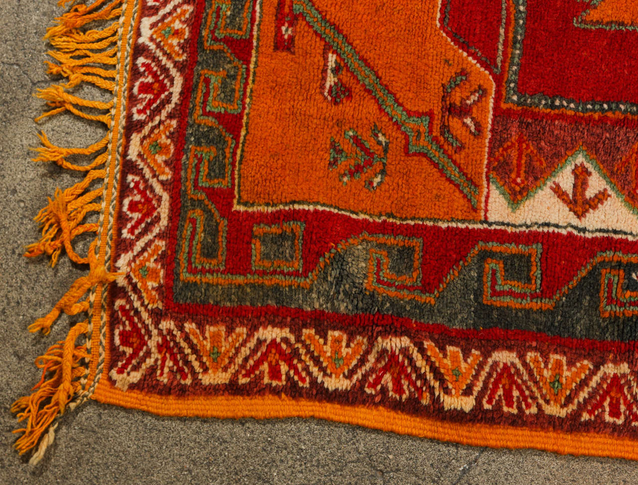 Hand-Woven Moroccan Vintage Tribal Rug