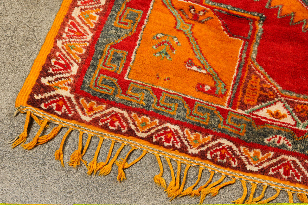 Wool Moroccan Vintage Tribal Rug