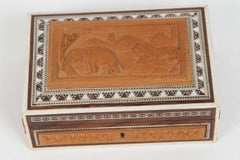 Anglo-Indian Vizagapatam Jewelry Inlaid Sadeli Mughal Style Box