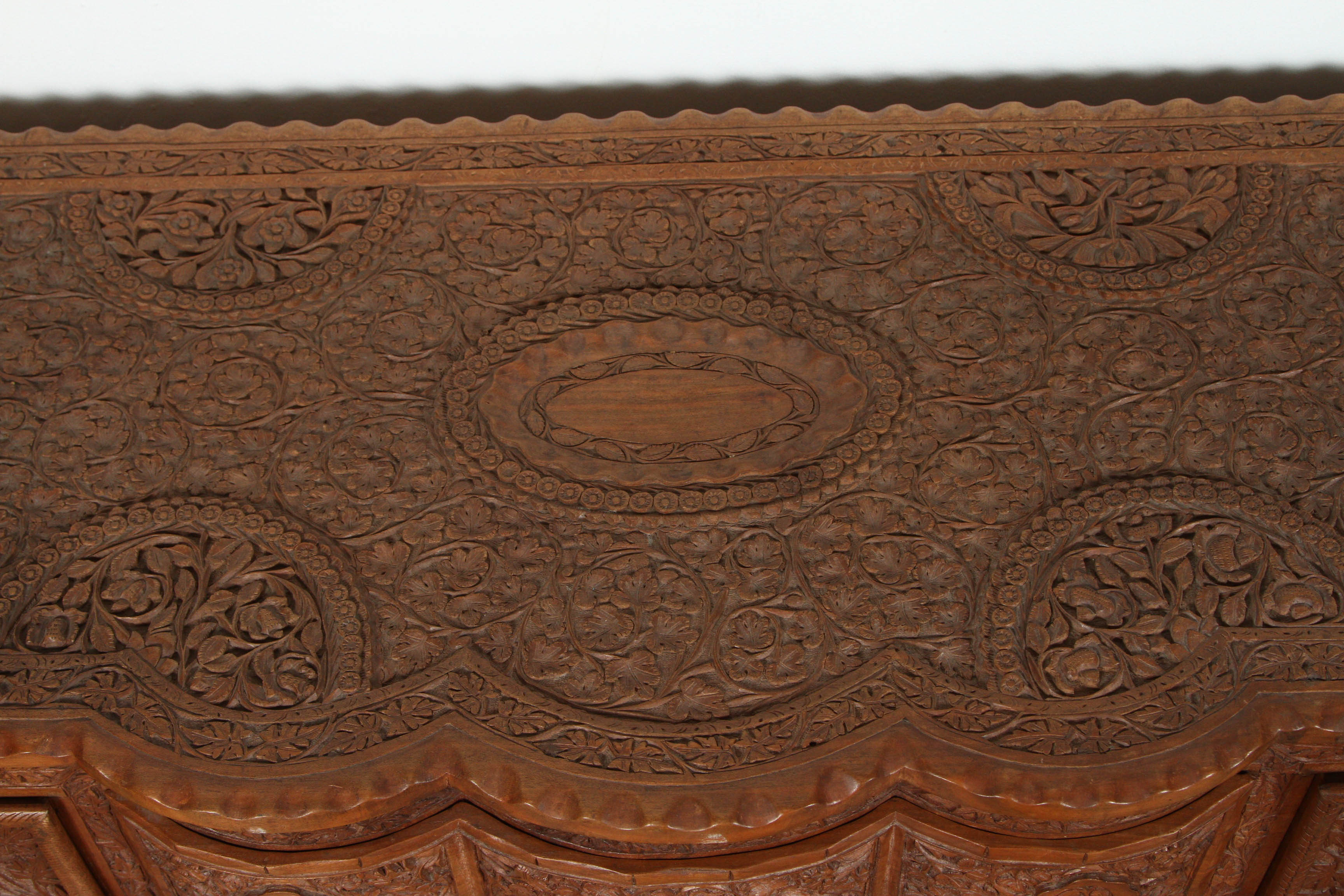 Asian Finely Hand Carved Sideboard from Java, Indonesia For Sale 1