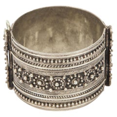 Handgefertigtes marokkanisches Berber-Stammesarmband, Silber, 1950er Jahre