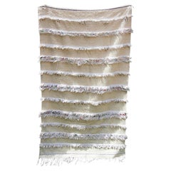 1960s Vintage Authentic Moroccan Wedding Blanket Throw with Sequins