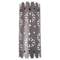 Moroccan Moorish Pierced Tole Metal Wall Sconce Shade, Floral Rosette Design