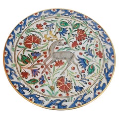IKaros Hand Painted Carnations and Tulips Decorative Plate Rhodes Greece