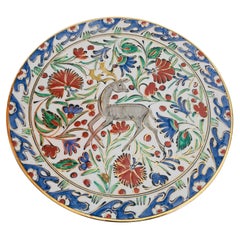 IKaros Hand Painted Carnations and Tulips Decorative Plate Rhodes Greece