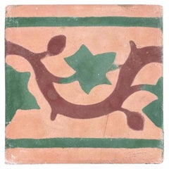 Moroccan Handcrafted Encaustic Cement Tile, Moorish Design, 1980
