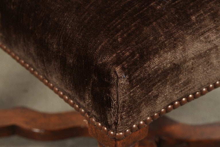 brown velvet dining chairs