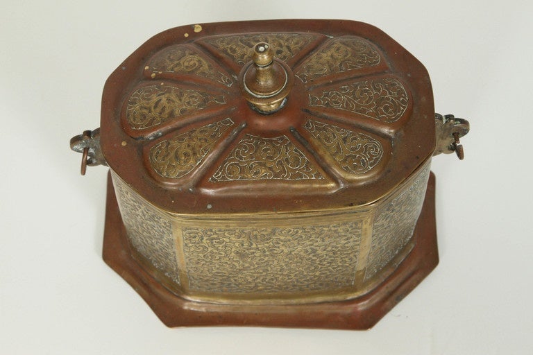 Anglo Raj Moroccan Brass Tea Caddy