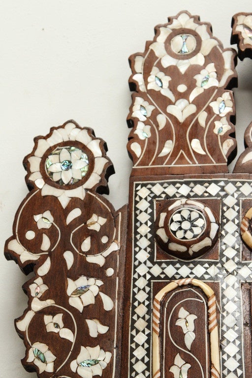Hand-Carved Palatial Oversized Syrian Mother of Pearl Inlaid Mirror