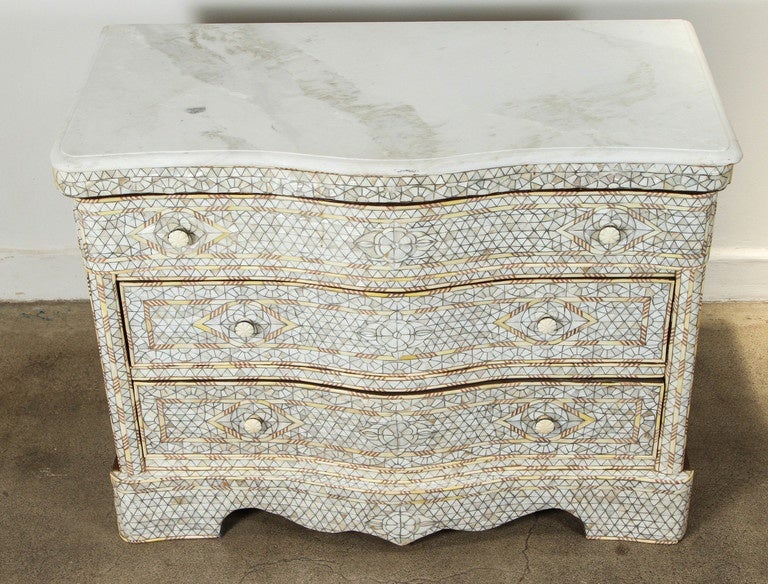 Syrian Mother of Pearl Inlay Chest of Drawers 1