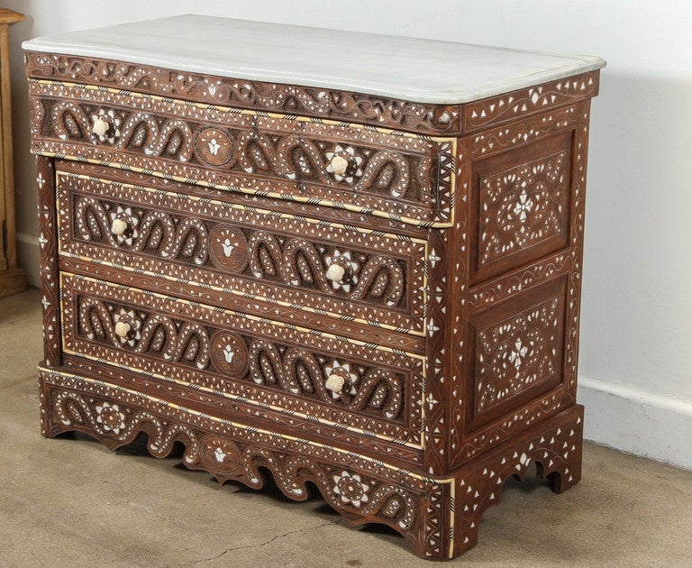 Syrian Chest of Drawers Inlay with Mother of Pearl 1