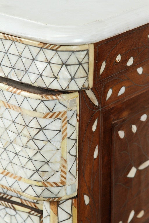 White Syrian Wedding Chest of Drawers Inlay 3