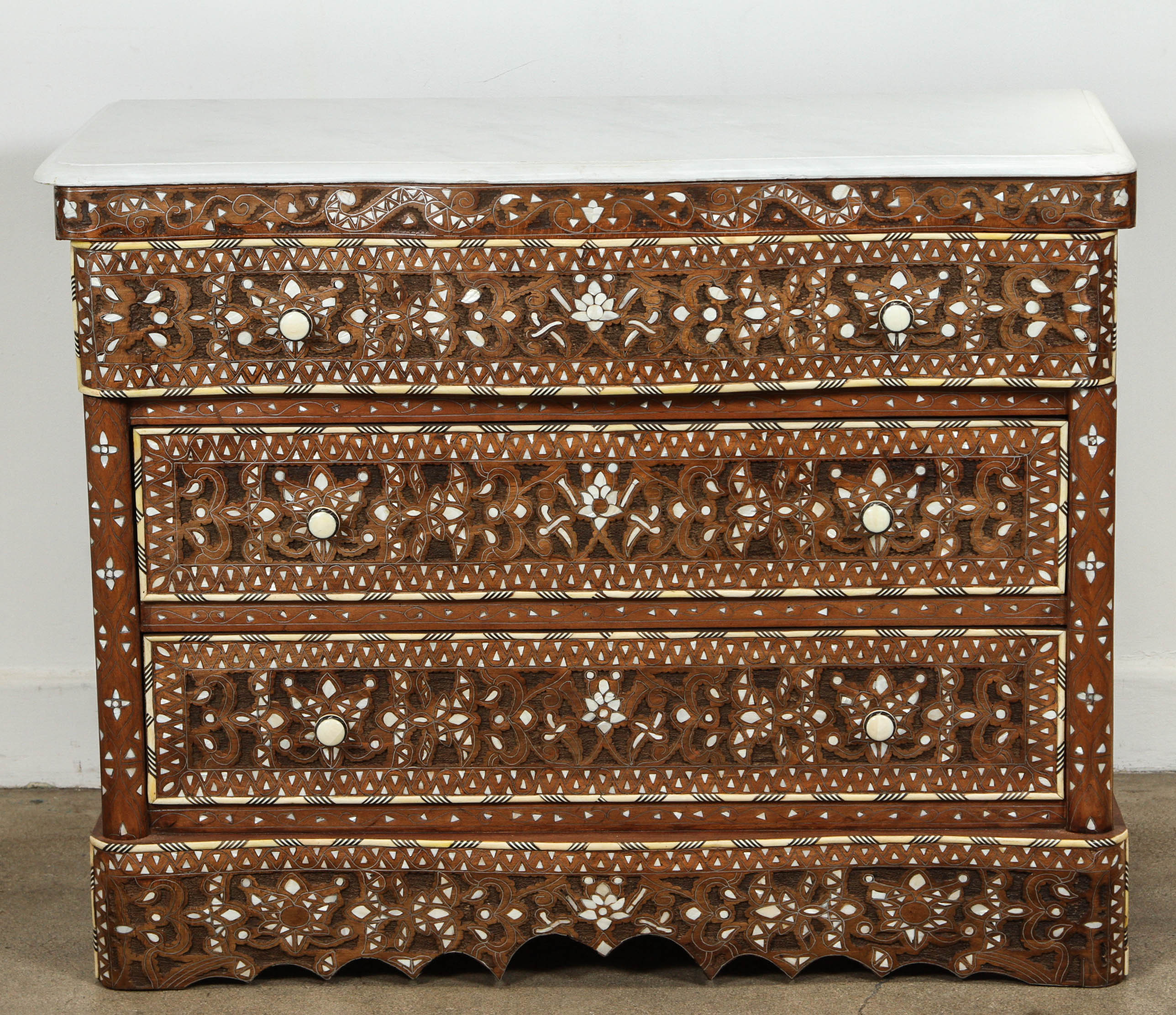 Syrian Wedding Chest of Drawers Inlay