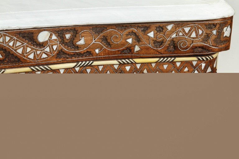20th Century Syrian Wedding Chest of Drawers Inlay