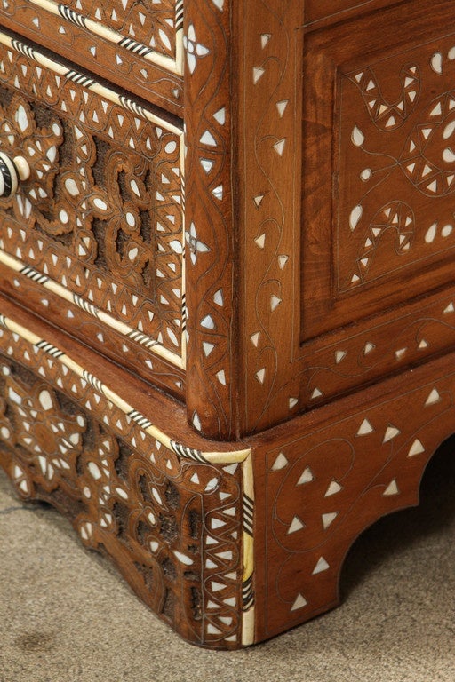 Syrian Wedding Chest of Drawers Inlay 1