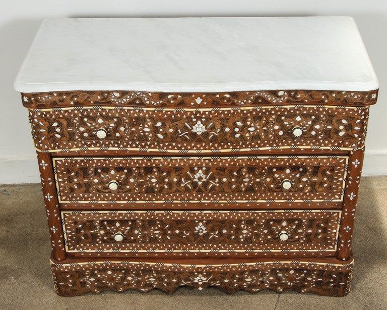 Syrian Wedding Chest of Drawers Inlay 2
