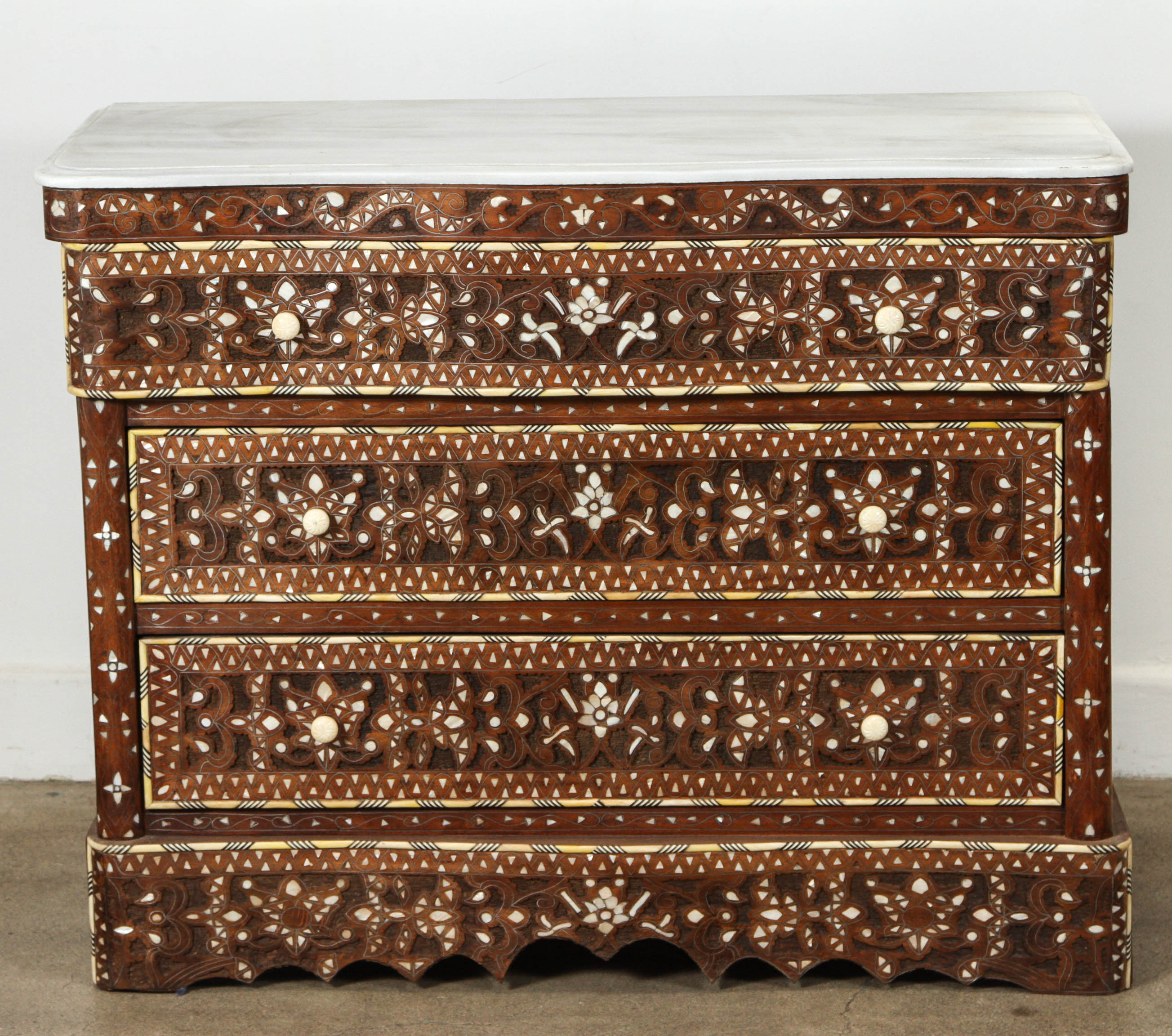 Syrian Chest of Drawers Inlay with Mother of Pearl