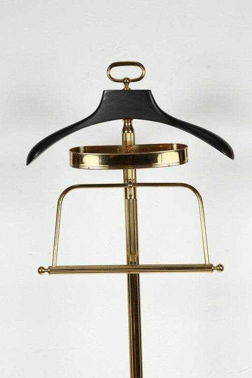 Modern Stylish Gentleman Brass Valet Stand in Adnet Style