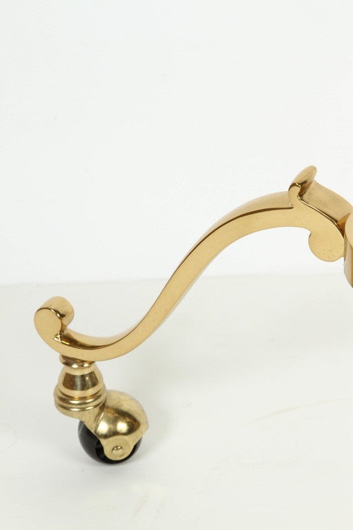 Hand-Crafted Stylish Gentleman Brass Valet Stand in Adnet Style