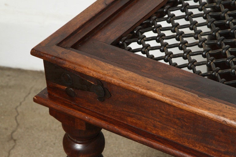 Hand-Crafted Spanish Style Coffee Table with Iron
