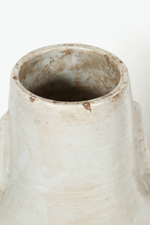 20th Century Moroccan White Ceramic Vase