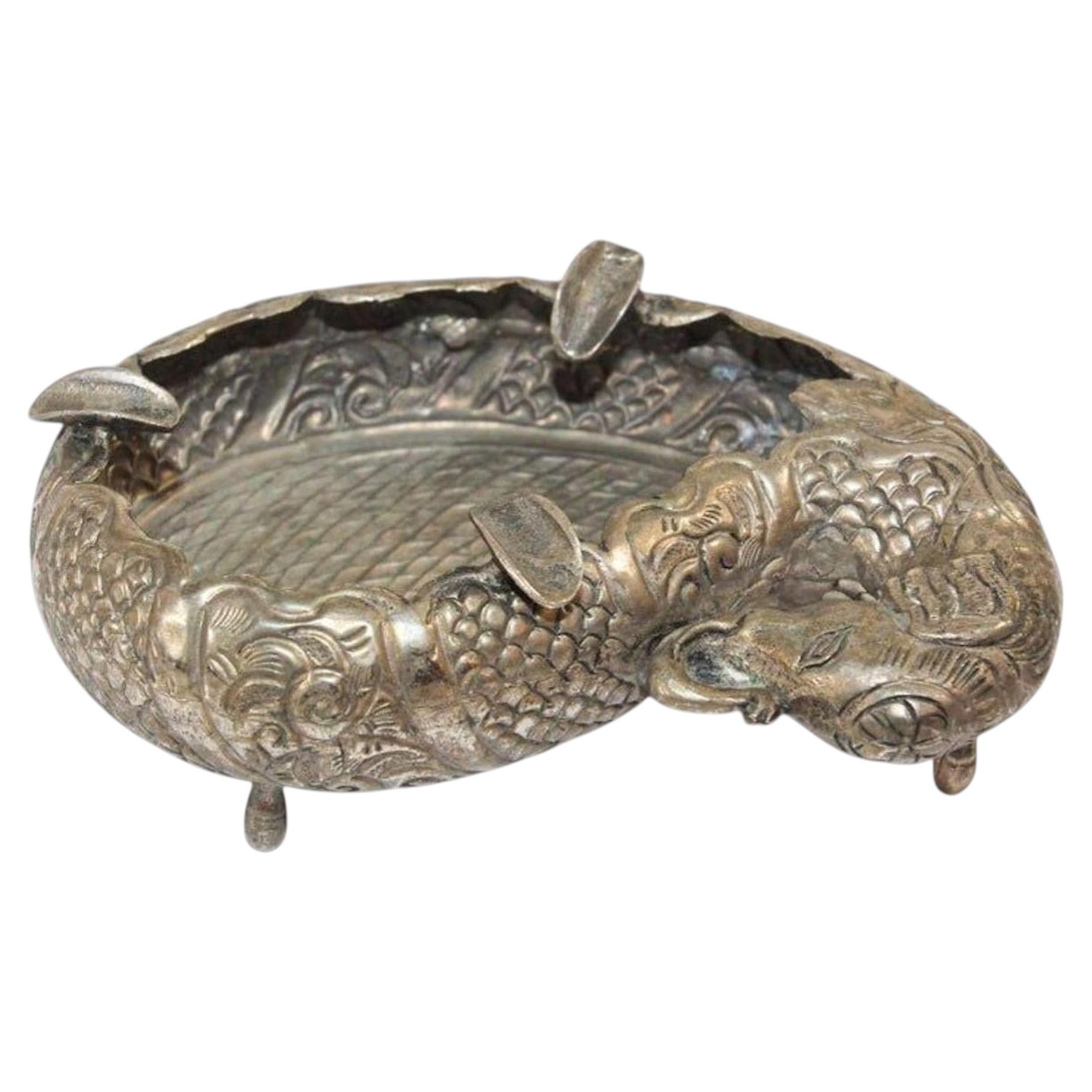Cenicero de plata con forma de elefante estilo mogol indio raj en venta