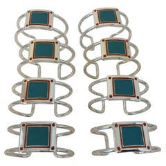 Oscar De La Renta Home Napkin Rings for Lunt Set of 8