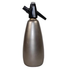Vintage BOC Silver Soda Syphon, Mid-Century Modern, England, 1960