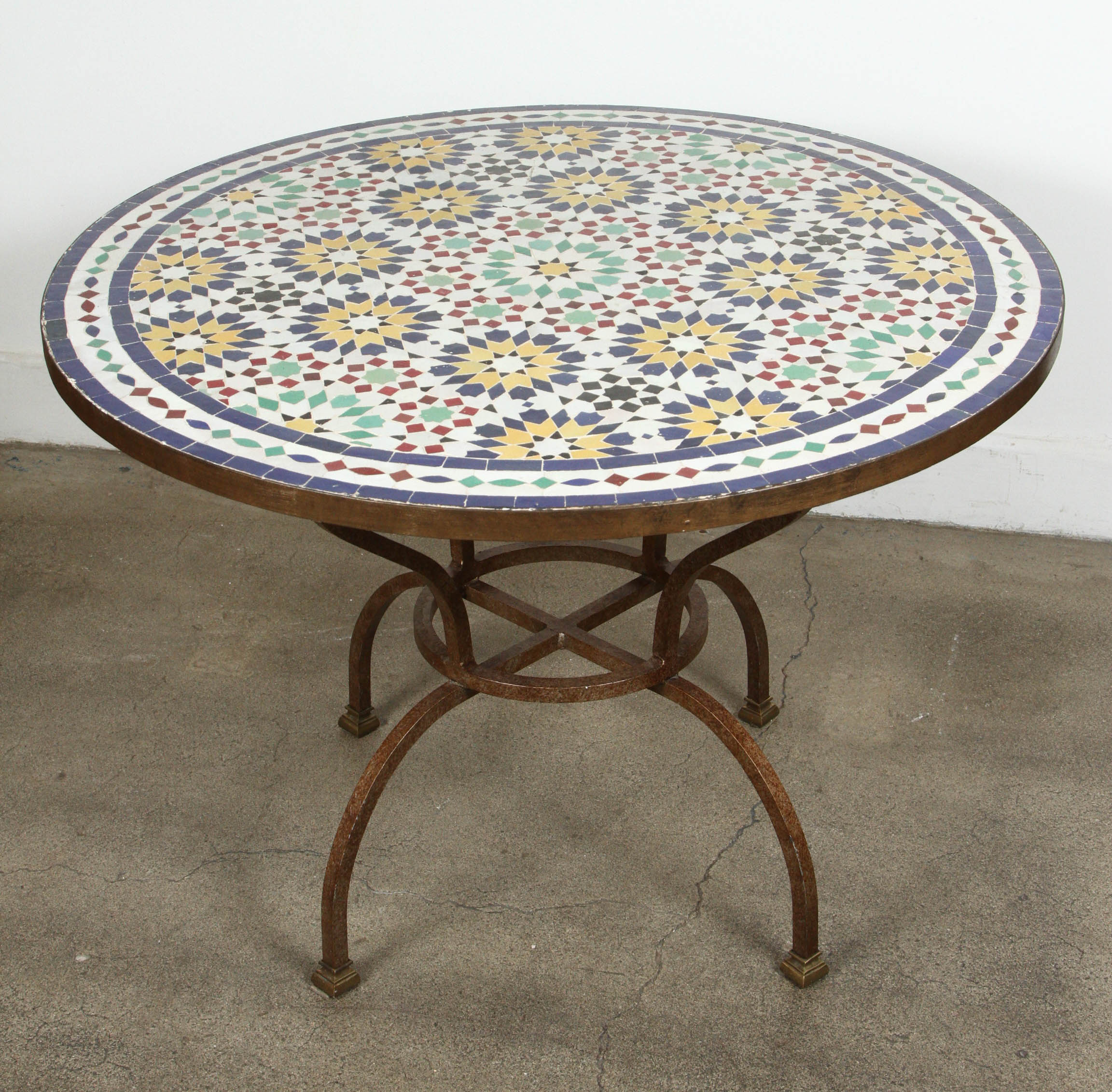 Moroccan Mosaic Tile Table from Fez