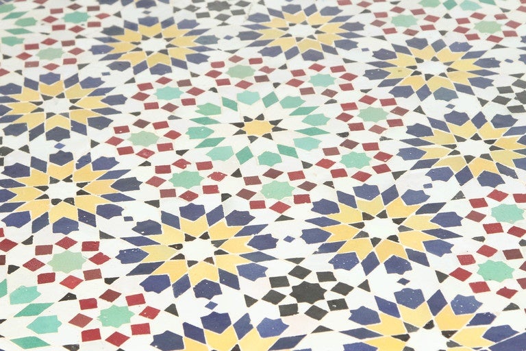 Concrete Moroccan Mosaic Tile Table from Fez