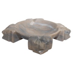Vintage Mayan Aztec Marble Large Ashtray Centerpiece