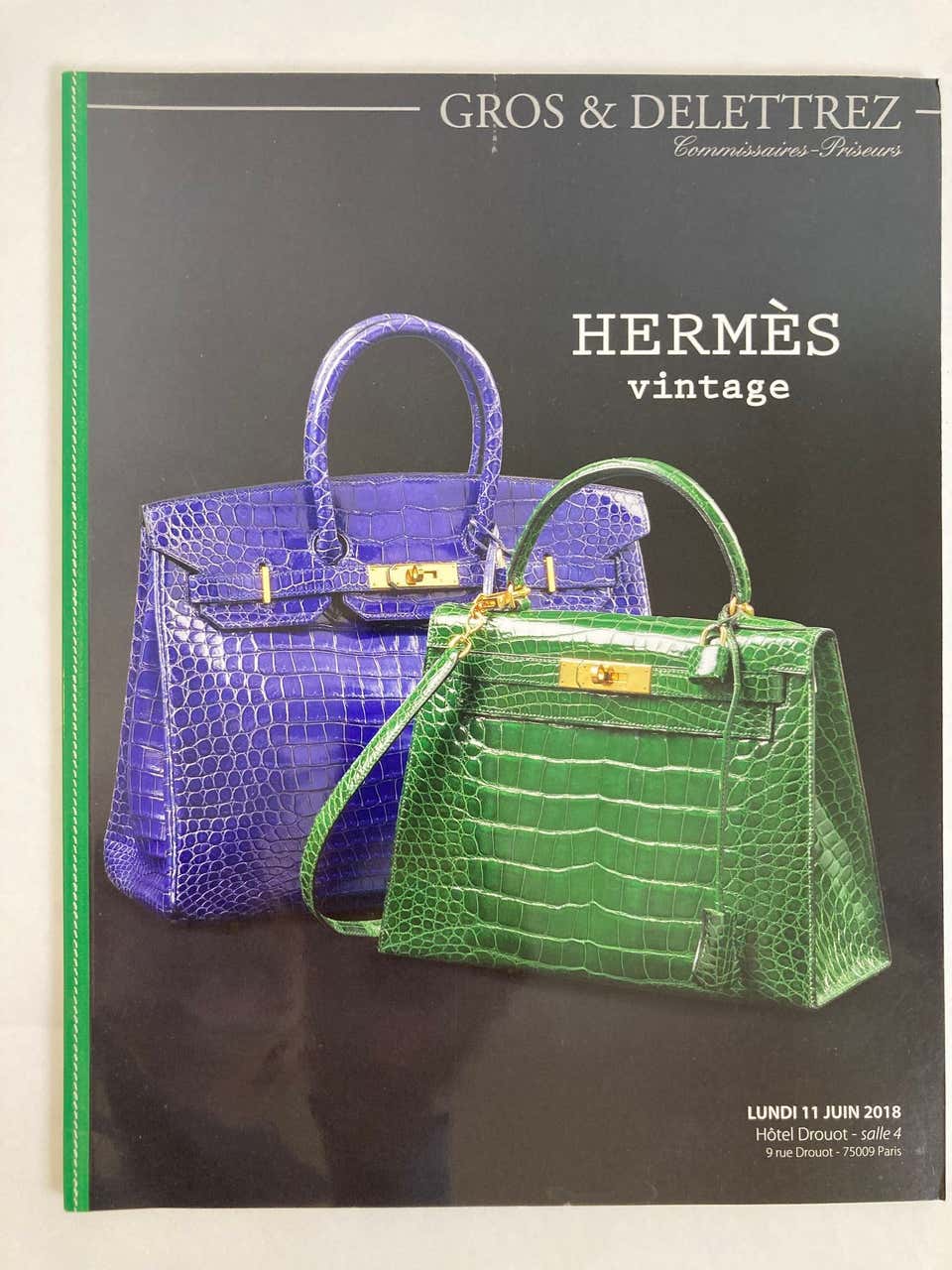 Hermes Vintage Paris Auction Catalog 2021 Published by Gros and