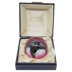 Paperweight Caithness Scotland Signed Collectible " Obsession" with Box 1970's