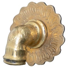 Vintage Moroccan Brass Fountain Faucet with Engraved Moorish Design