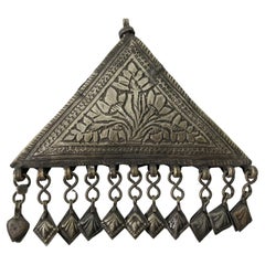 1920s Antique Silver Repousse Talisman Holder from Berber Tribes