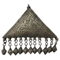 1920s Antique Silver Repousse Talisman Holder from Berber Tribes