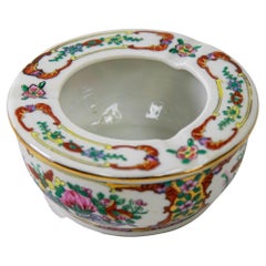 Vintage Asian Porcelain Hand Painted White Floral Ashtray China