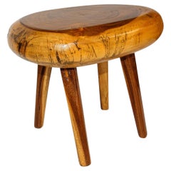 Sculptural Accent Side Table Hand Crafted Wabi Sabi Organic Mango Wood