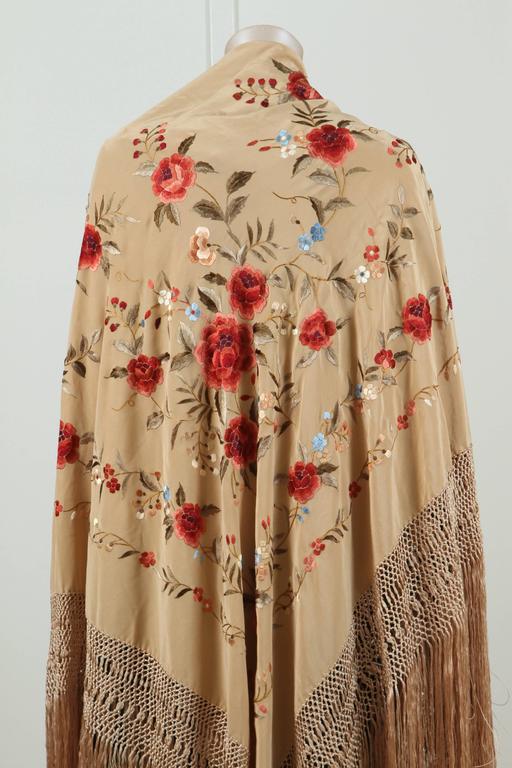 Hand Embroidered Flamenco Shawl by Alvaro Moliner, Spain For Sale at ...