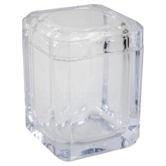 Vintage Mid-Century Modern Alessandro Albrizzi Style Lucite Faceted Ice Bucket