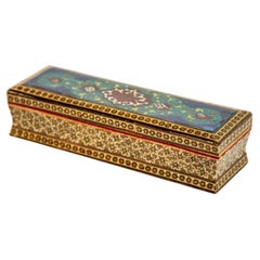 Moorish Inlaid Jewelry Box, Micro Mosaic Fruitwood, Lebanon, 1950s