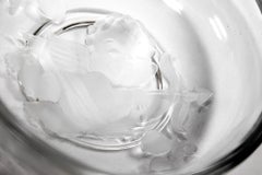 VERLYS Glass Crystal Bowl with Cupid Cherub Angel with a Bow and Hearts Design