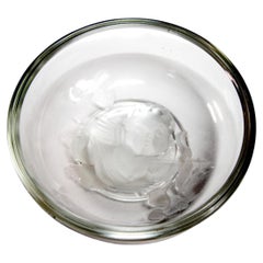 VERLYS Glass Crystal Bowl with Cupid Cherub Angel with a Bow and Hearts Design