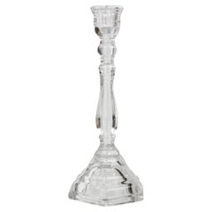 Tiffany & Co. Hand-Crafted Crystal Candlestick, Hexagonal, Italy, 1990