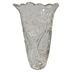 Europäische Vase aus brillantgeschliffenem Glas, um 1960 aus Belgien