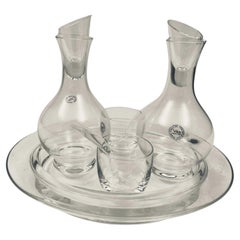Angelo Mangiarotti per Vilca Crystal Italy Set da tavolo per olio d'oliva e aceto