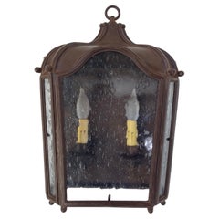 Iron Wall Lantern Antique Rust with Glass 1 of 6 for Outdoor European Style