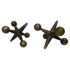 Bill Curry Jacks Sculptures Bookends Paperweights for Design Line Vintage C.1967