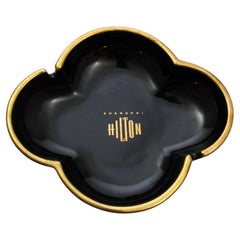 Collectible Shanghai Hilton Porcelain Cigar Ashtray Dish 1980s